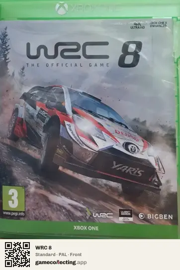 WRC 8 Xbox One, PAL box front