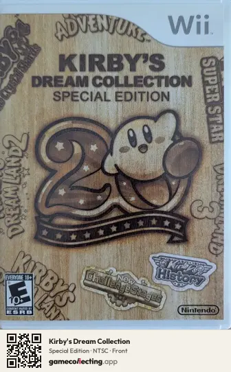 Kirby's Dream Collection Nintendo Wii, NTSC box front