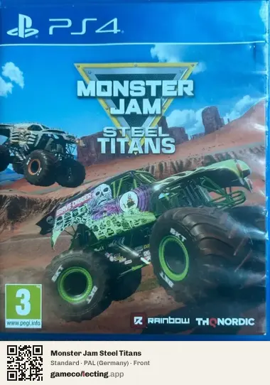 Monster Jam Steel Titans PlayStation 4, Germany box front