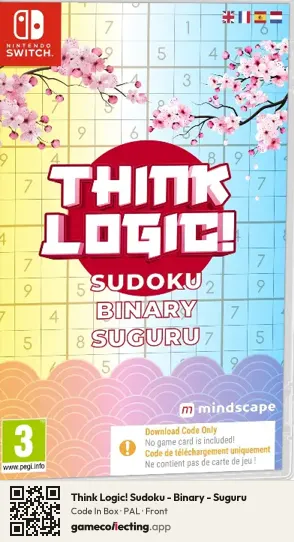 Think Logic! Sudoku - Binary - Suguru Nintendo Switch, PAL box front