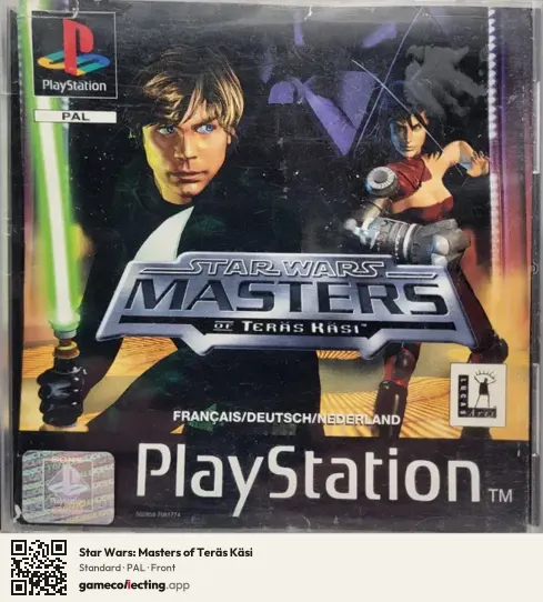 Star Wars: Masters of Teräs Käsi PlayStation, PAL box front