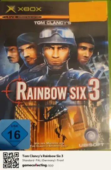 Tom Clancy's Rainbow Six 3 Xbox, Germany box front