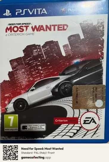Need for Speed: Most Wanted PlayStation Vita, Italy box front