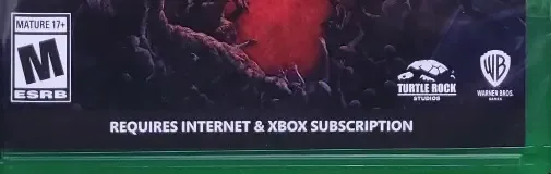 Back 4 Blood, the ESRB box on its front
