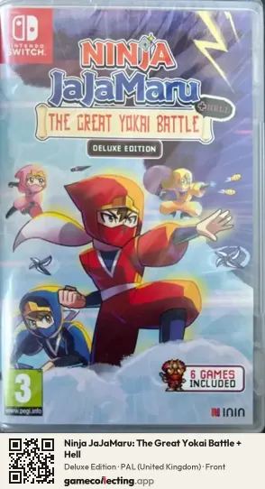 Ninja JaJaMaru: The Great Yokai Battle + Hell Nintendo Switch, United Kingdom box front