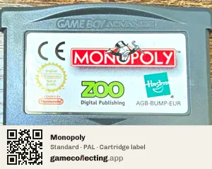 Monopoly Game Boy Advance, PAL cartridge label
