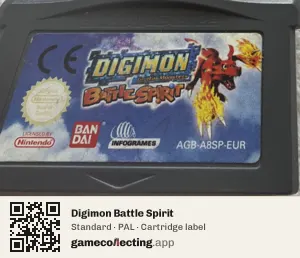 Digimon Battle Spirit Game Boy Advance, PAL cartridge label