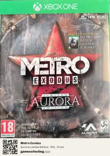 Metro Exodus Xbox One, PAL box front