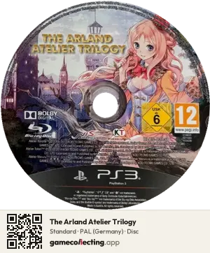The Arland Atelier Trilogy PlayStation 3, PAL disc
