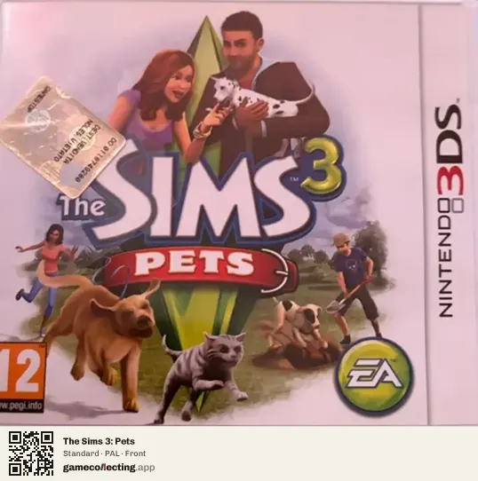 The Sims 3: Pets Nintendo 3DS, PAL box front