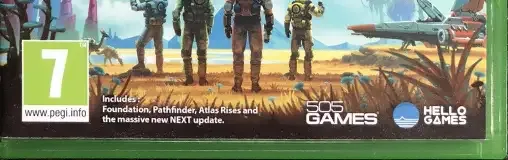 No Man's Sky, the PEGI square on its front