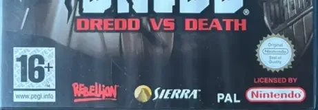 Judge Dredd: Dredd vs. Death, the PEGI square on its front