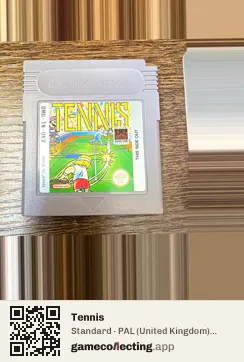 Tennis Game Boy, PAL cartridge label