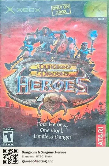 Dungeons & Dragons: Heroes Xbox, NTSC box front