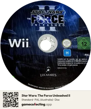 Star Wars: The Force Unleashed II Nintendo Wii, PAL disc