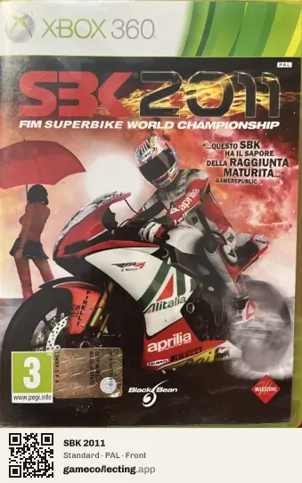 SBK 2011 Xbox 360, PAL box front