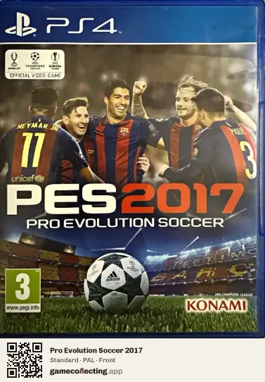 Pro Evolution Soccer 2017 PlayStation 4, PAL box front