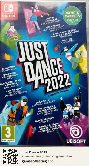 Just Dance 2022 Nintendo Switch, United Kingdom box front