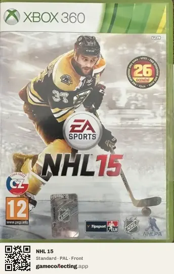 NHL 15 Xbox 360, PAL box front