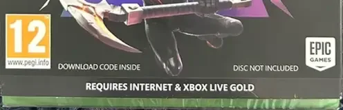 Fortnite, the PEGI square on its front