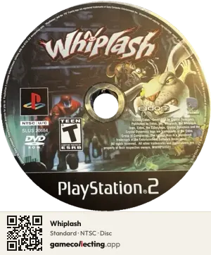 Whiplash PlayStation 2, NTSC disc