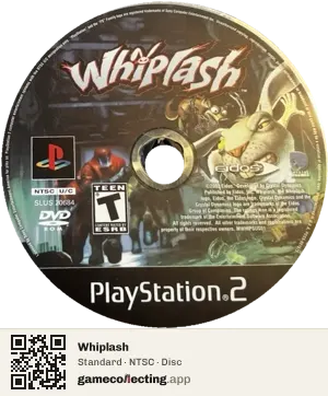 Whiplash PlayStation 2, NTSC disc