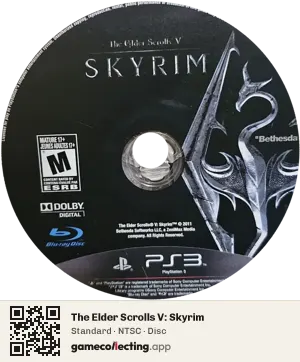 The Elder Scrolls V: Skyrim PlayStation 3, NTSC disc