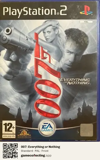 007: Everything or Nothing PlayStation 2, PAL box front