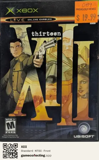 XIII Xbox, NTSC box front