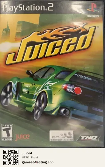 Juiced PlayStation 2, NTSC box front