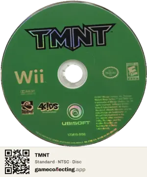 TMNT Nintendo Wii, NTSC disc