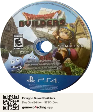 Dragon Quest Builders PlayStation 4, NTSC disc