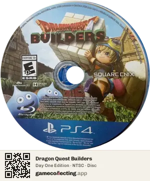 Dragon Quest Builders PlayStation 4, NTSC disc