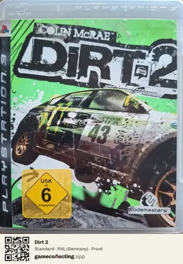 Dirt 2 PlayStation 3, Germany box front