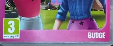 Barbie DreamHouse Adventures, the PEGI square on its front
