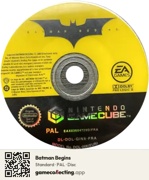 Batman Begins Nintendo GameCube, PAL disc