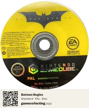 Batman Begins Nintendo GameCube, PAL disc