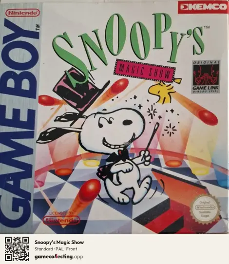 Snoopy's Magic Show Game Boy, PAL box front