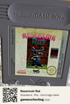 Reservoir Rat Game Boy, PAL cartridge label