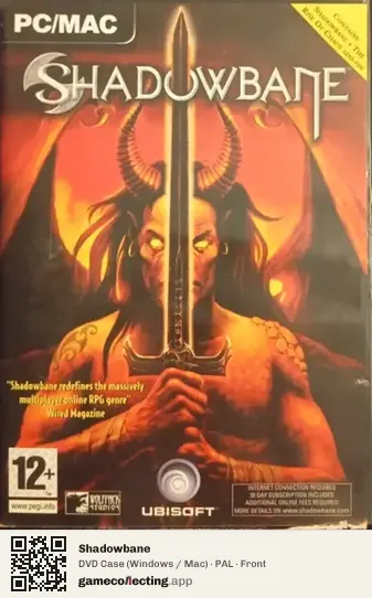 Shadowbane Computer, PAL box front