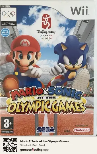 Mario & Sonic at the Olympic Games Nintendo Wii, PAL box front