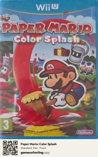 Paper Mario: Color Splash Nintendo Wii U, PAL box front
