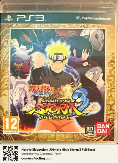 Naruto Shippuden: Ultimate Ninja Storm 3 Full Burst PlayStation 3, Germany box front