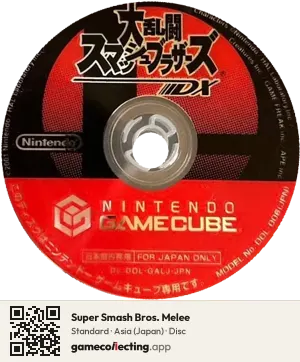Super Smash Bros. Melee Nintendo GameCube, Asia disc