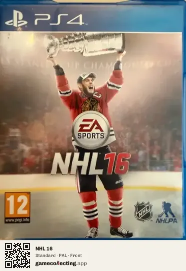 NHL 16 PlayStation 4, PAL box front