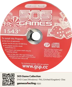 505 Game Collection Computer, PAL disc
