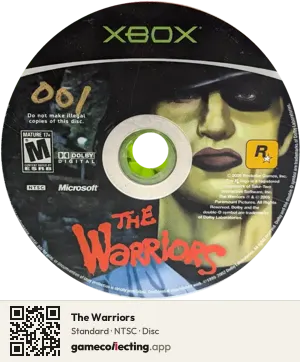 The Warriors Xbox, NTSC disc