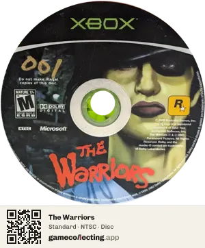 The Warriors Xbox, NTSC disc
