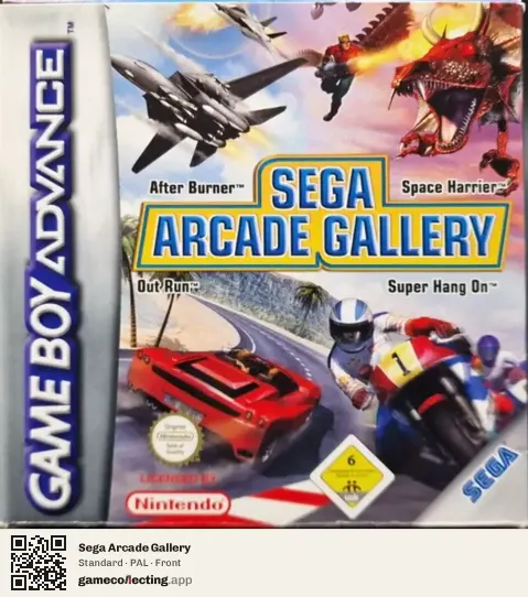 Sega Arcade Gallery Game Boy Advance, PAL box front