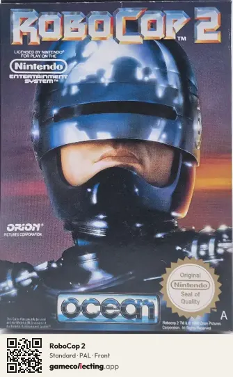 RoboCop 2 Nintendo Entertainment System, PAL box front